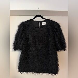Hyacinth House Black Textured Hazel Blouse